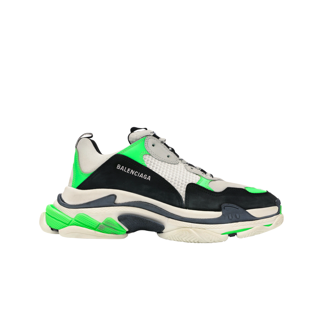 balenciaga triple s white green