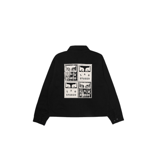 ジャージ IAB Studio x Obey Poster Zip Jacket Anthracite -shoeprize-IAB-STUDIO-X-OBEY-