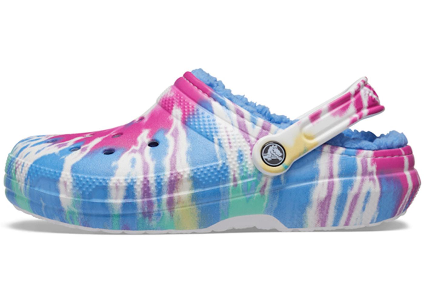 Crocs Classic TieDye Lined Clog Powder Blue Multi CROCS 슈프라이즈
