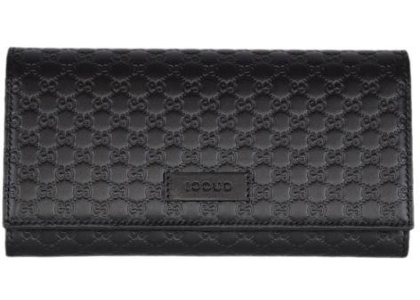 Gucci Continental Wallet MicroGuccissima Black