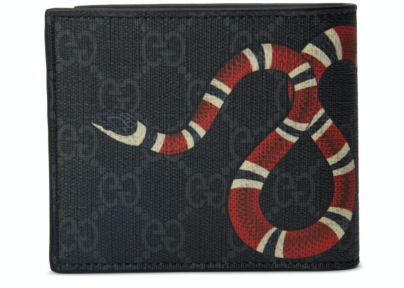 gucci black snake wallet