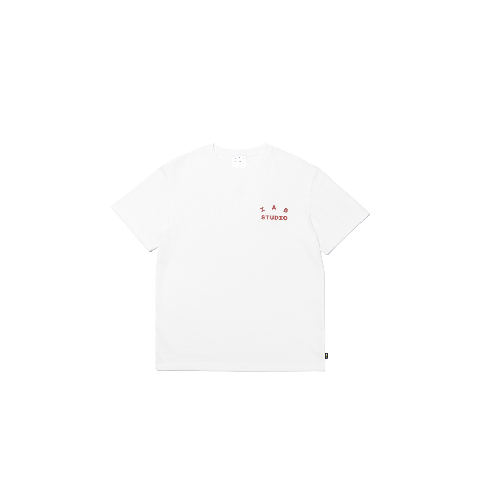 ★送料 関税込★IAB Studio★IAB Studio T-Shirt White Burgundy 아이앱 스튜디오 티셔츠 화이트 버건디 | IAB STUDIO - 슈프라이즈