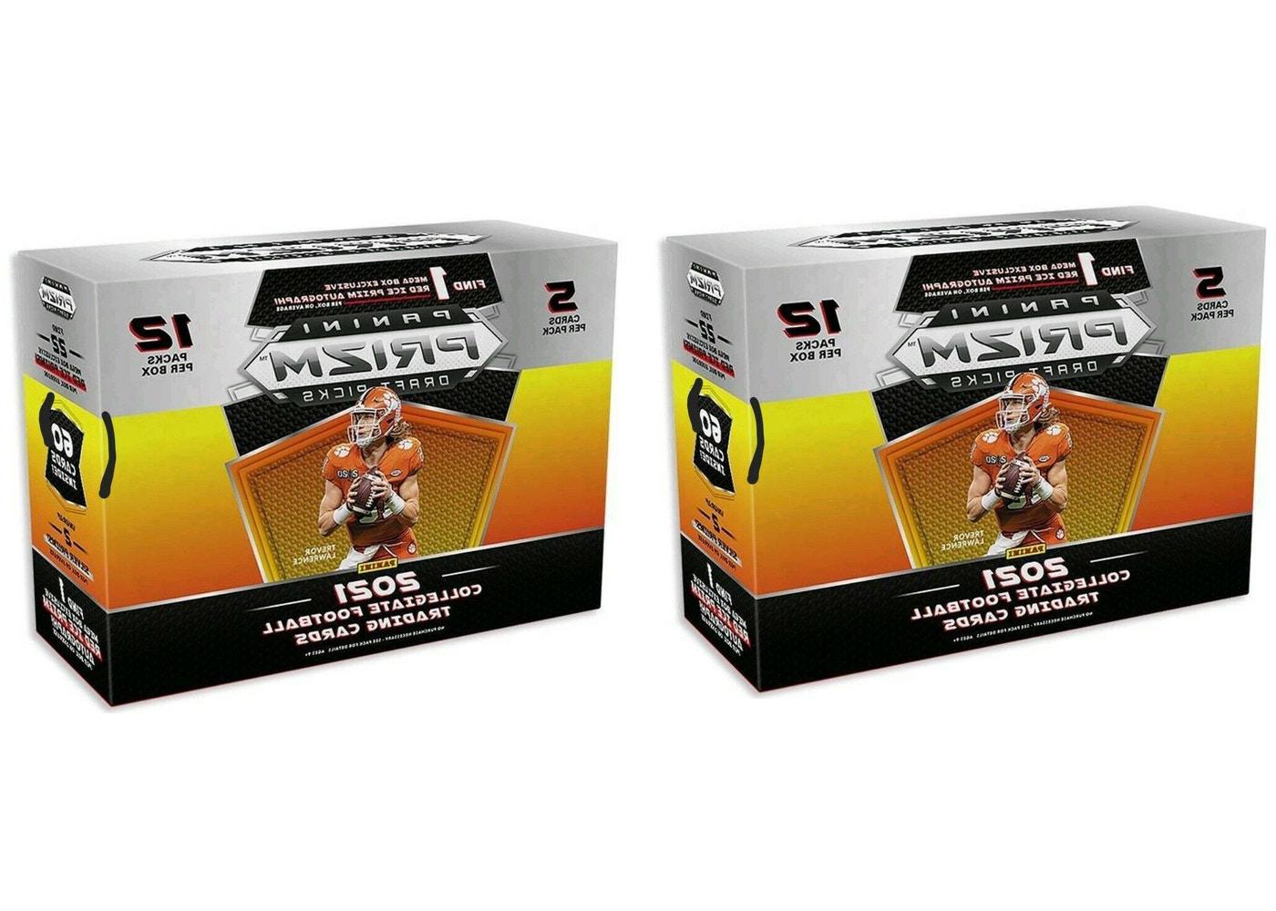 Panini College Football Mega Box (Red Ice Prizm) 2x Lot 2021 Panini