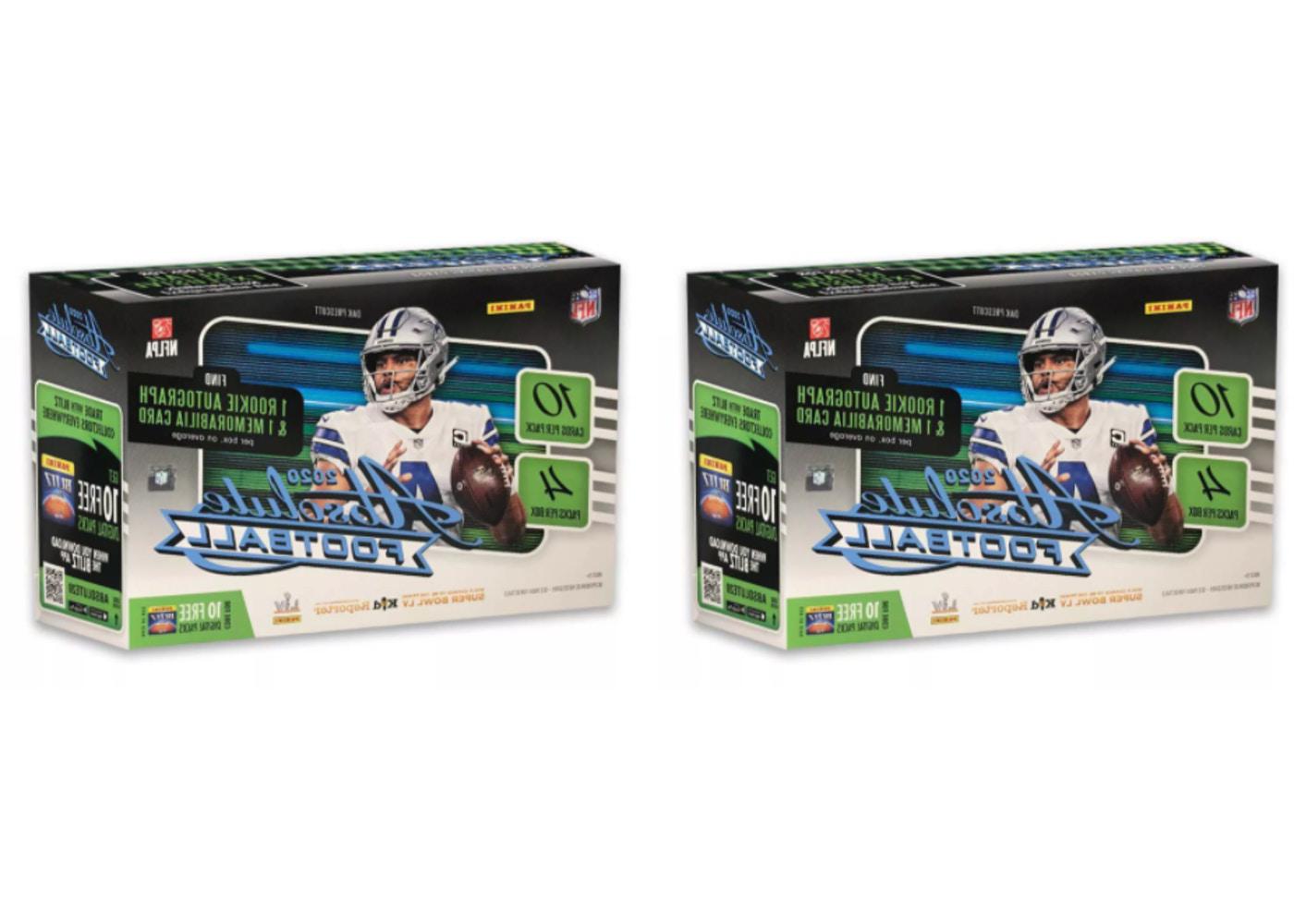 Panini Football Mega Box 40 ct. 2x Lot 2020 Panini Absolute PANINI