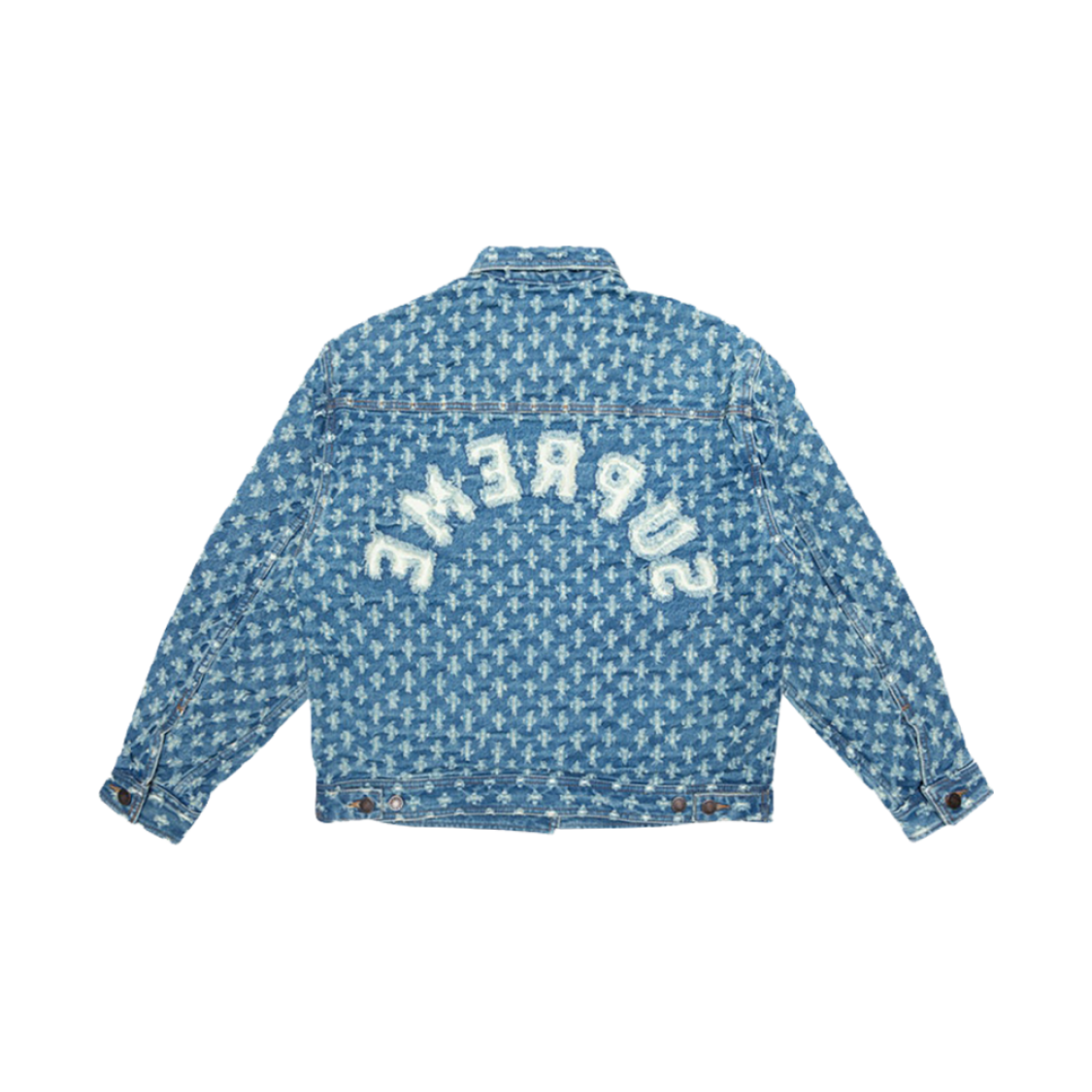 슈프림 홀 펀치 데님 트러커 재킷 블루