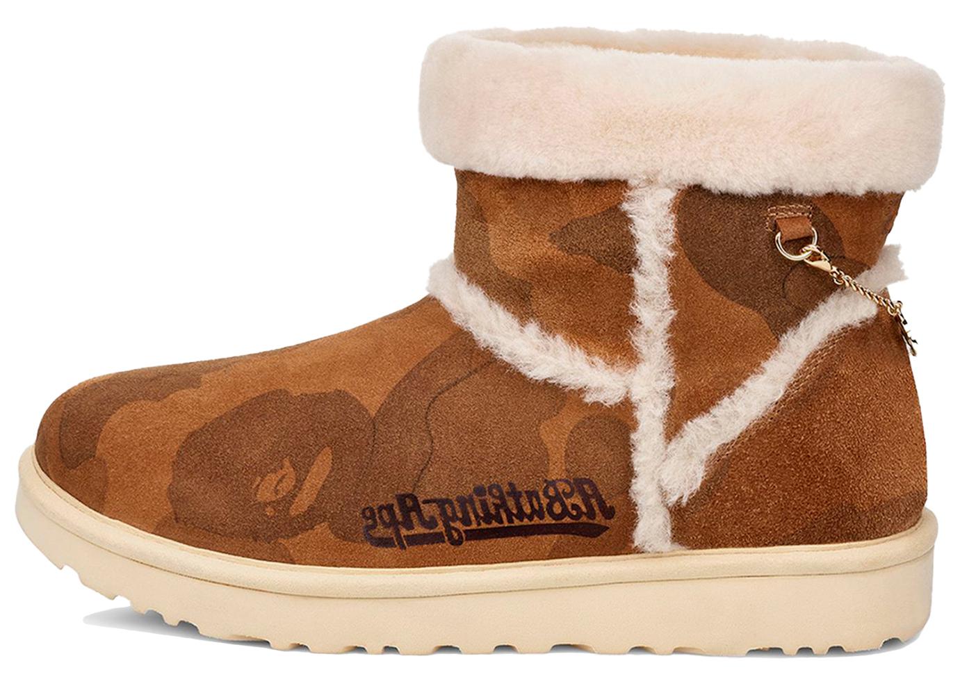 Ugg classic mini boot a bathing ape chestnut 1104639 m ugg 