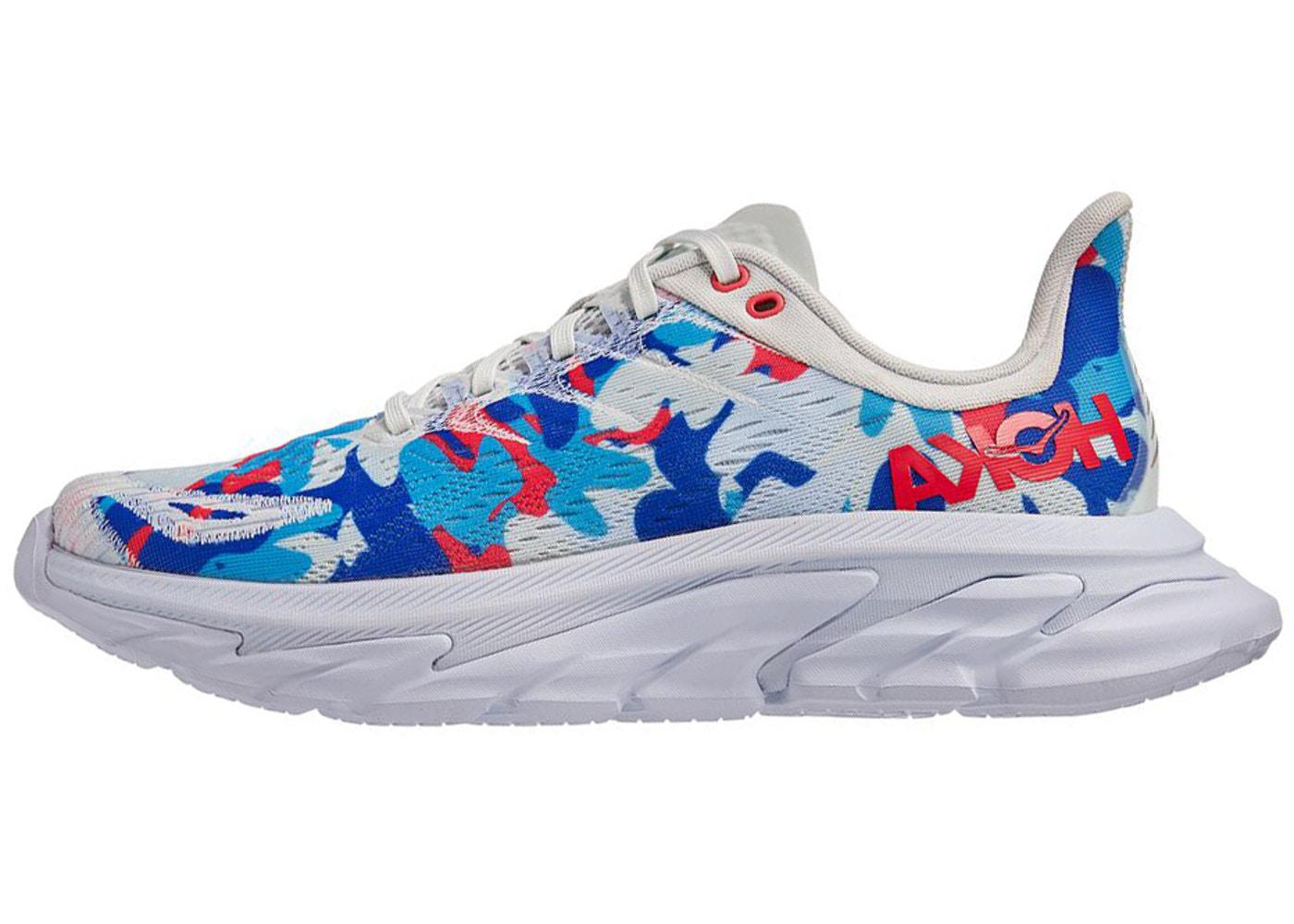Hoka One One Clifton Clifton Edge Geometric White Ballard Blue (Unisex)