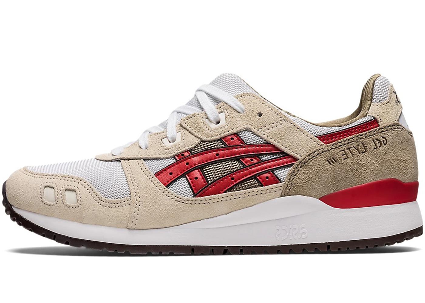 mens asics gel lyte iii red