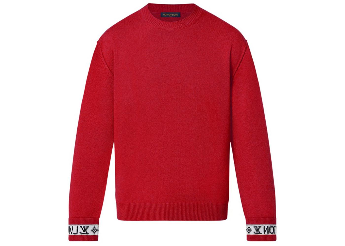 Louis Vuitton LV Cuffs Cashmere Crewneck Red 1A97OJ LOUIS VUITTON 슈프라이즈