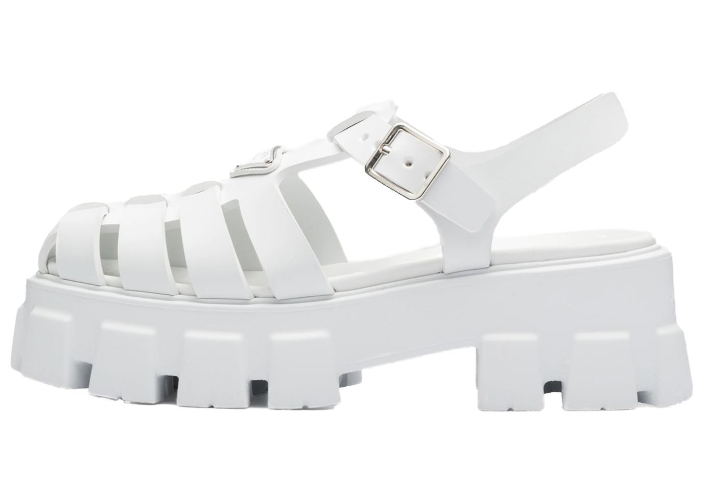 MONOLITH SLIPPER SANDALS IN WHITE RUBBER main image 1