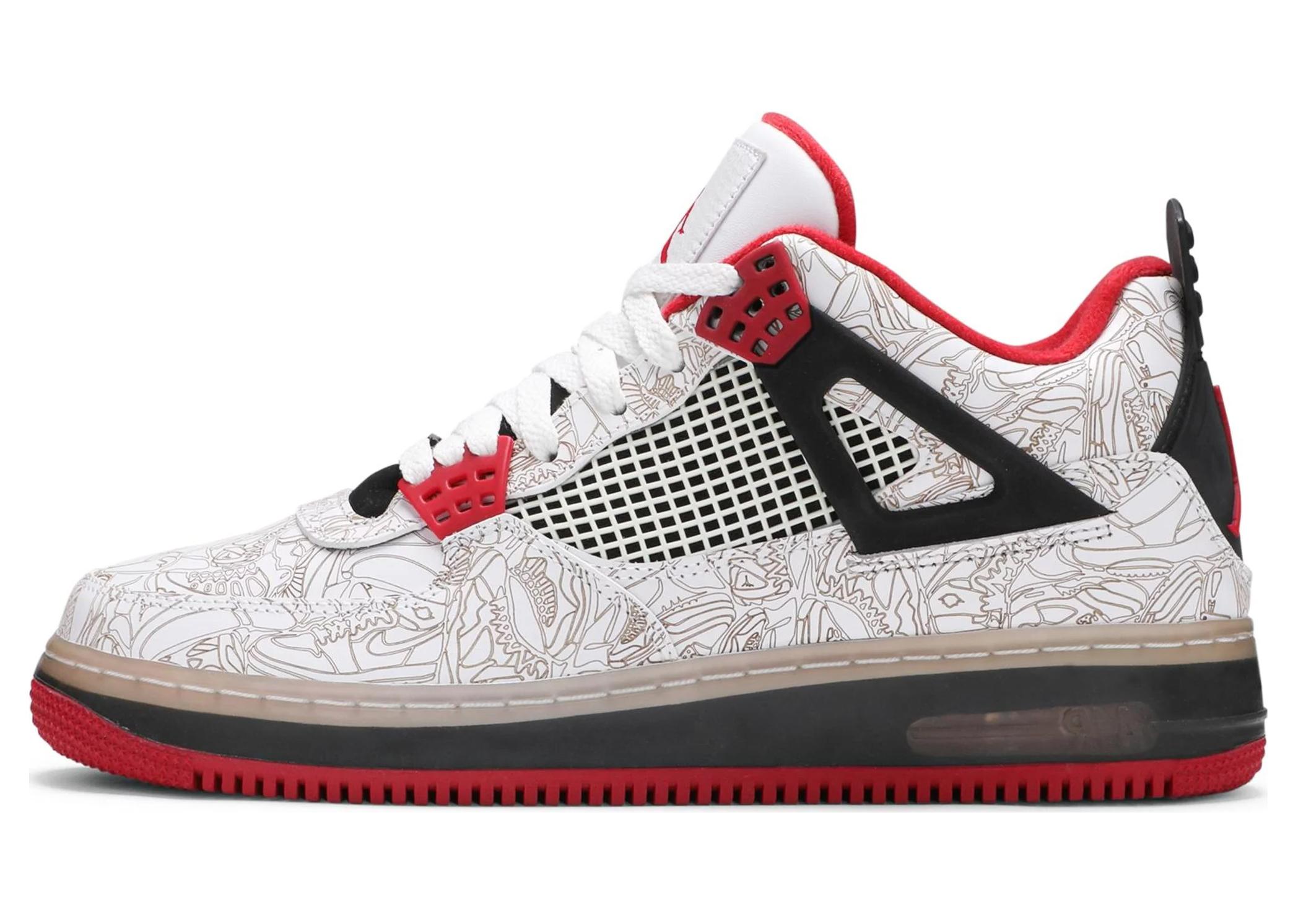 Jordan Fusion 4 White Laser