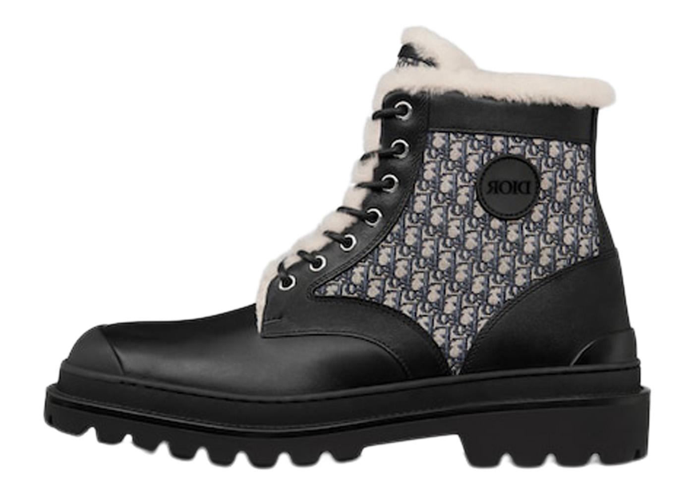 Dior Explorer Ankle Boot Black Beige Black Dior Oblique Jacquard ...