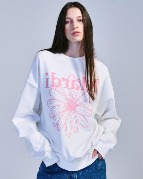 WAFFLE TSHIRT OFF SHOULDER FLOWERMARDI_PINK PINK main image 0