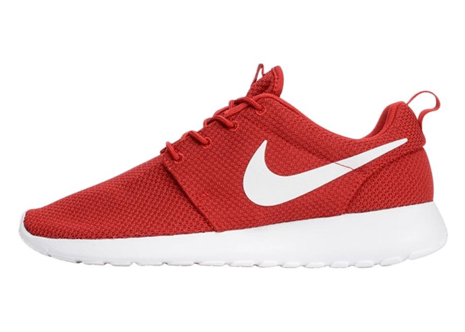 nike roshe red white