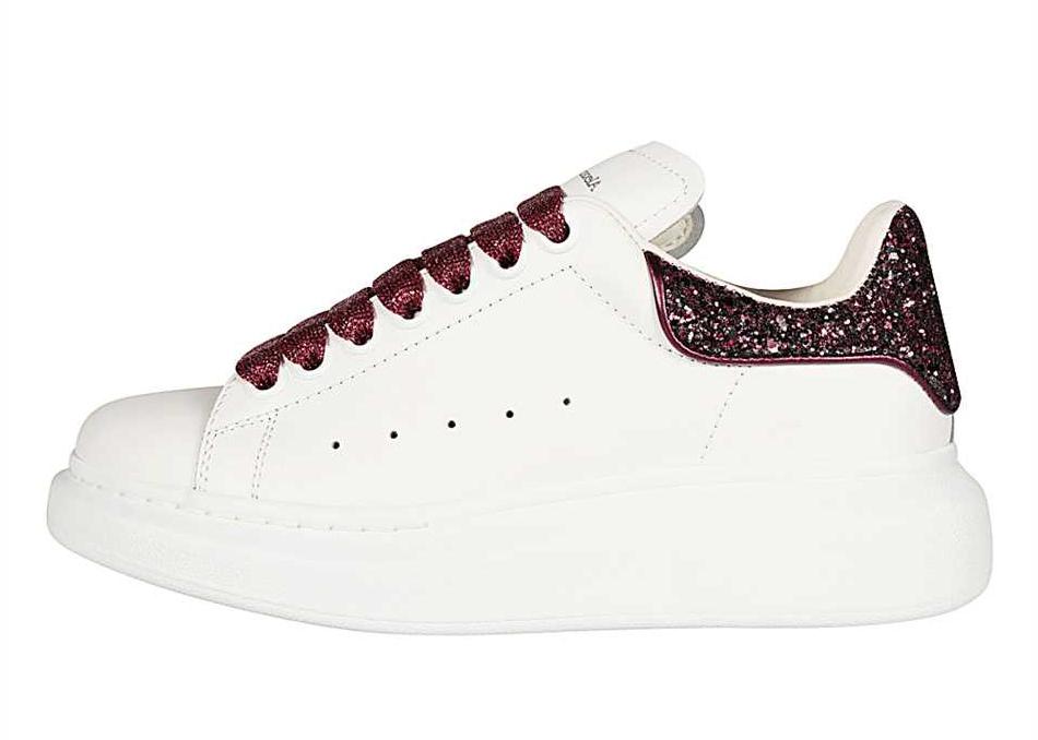 Alexander McQueen Oversized White Rose Glitter (Women's