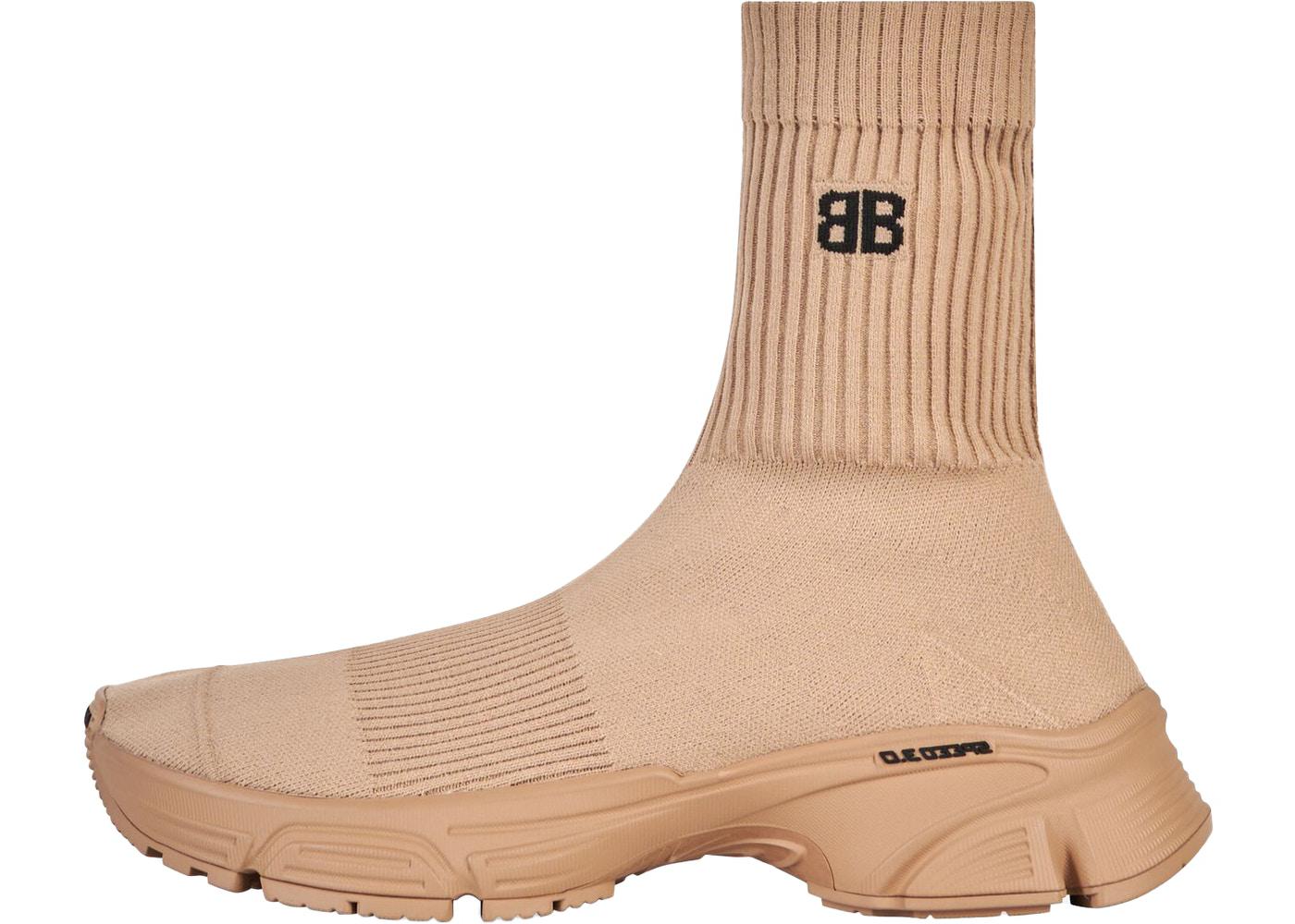 beige balenciaga speed trainers