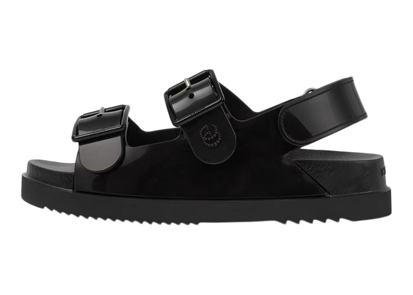 GC 25 Glossy Black Double G Sandal Dark Green Rubber 292426