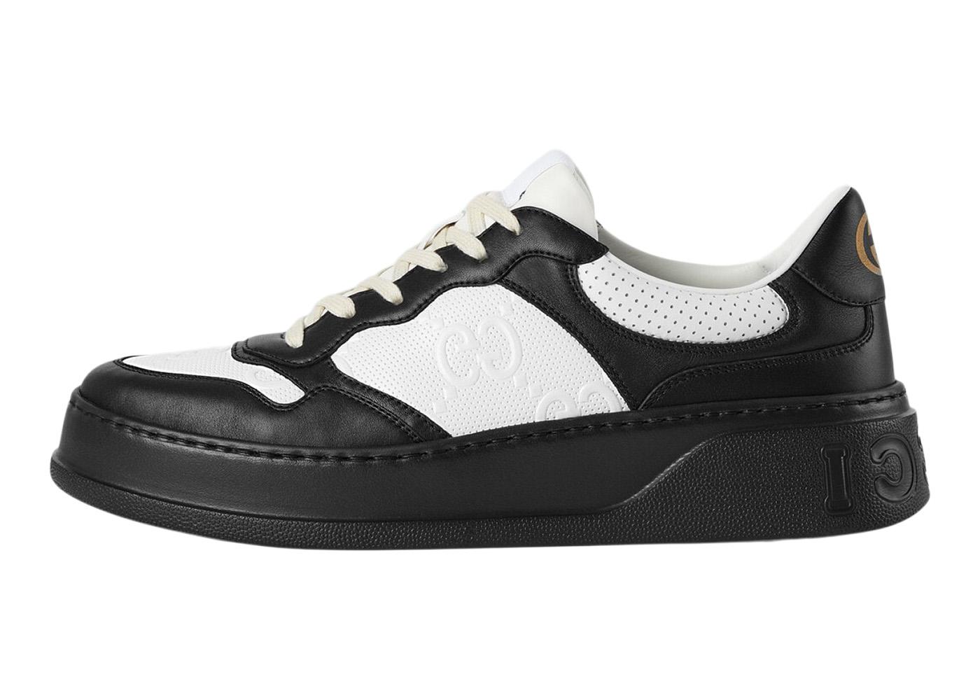 Gucci GG Embossed White Black Leather 669582AAA4T1068 GUCCI 슈프라이즈