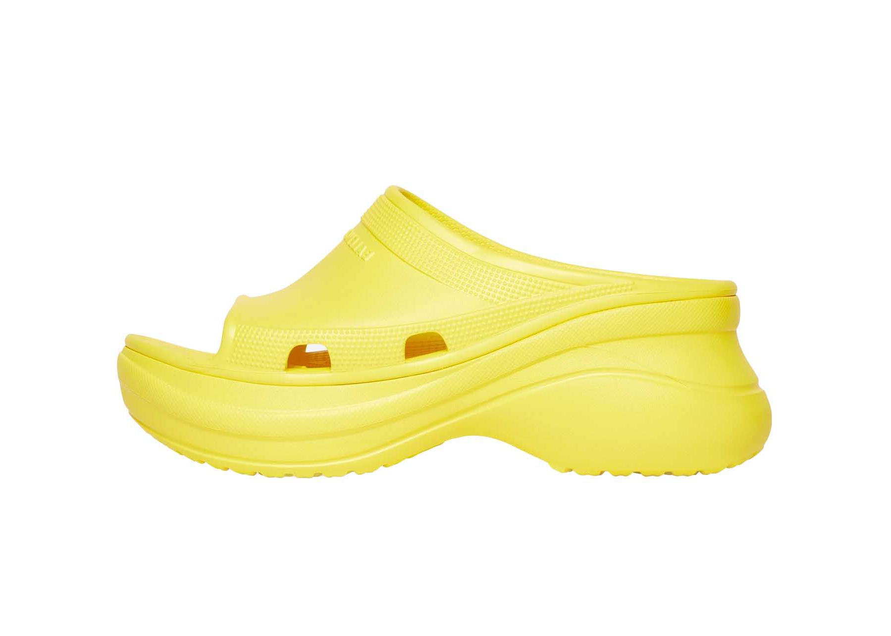 yellow balenciaga crocs