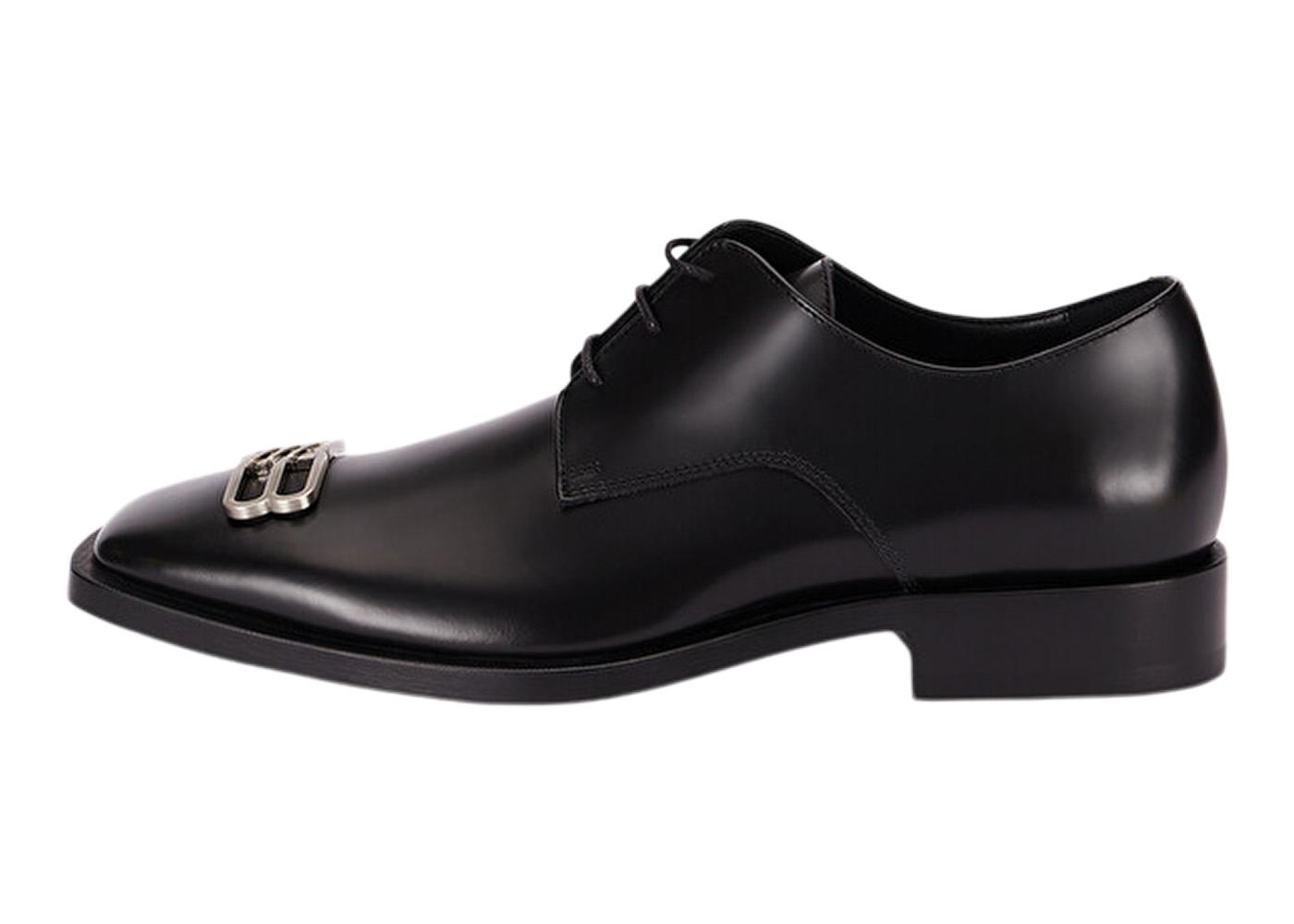 Balenciaga Rim Derby Shoes Black Leather 712642WA8E11081 | BALENCIAGA ...
