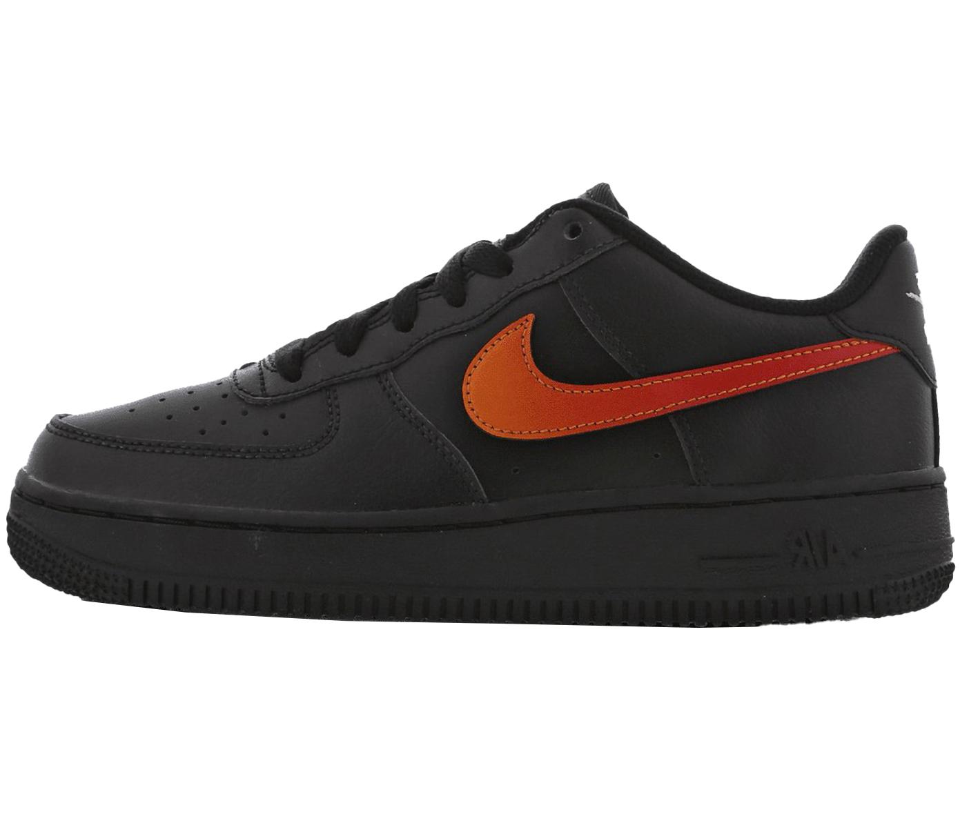nike air force 1 black and orange