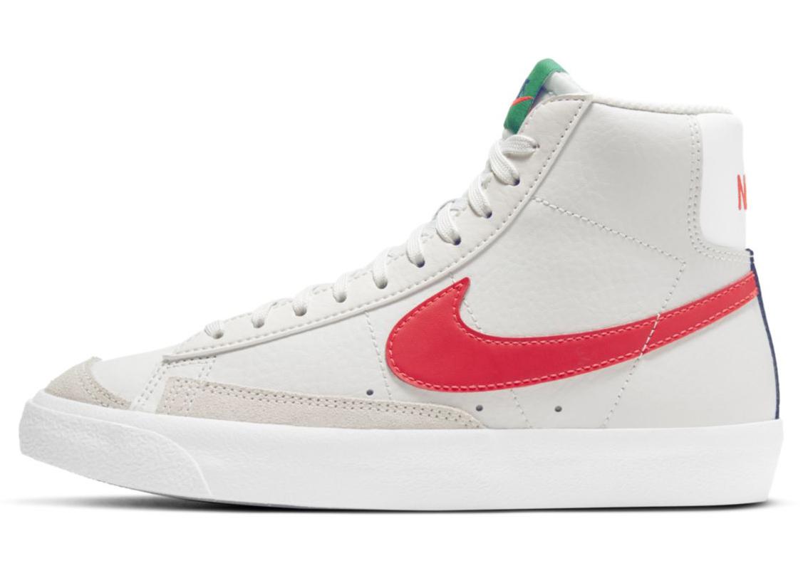 Nike Blazer Mid 77 Platinum Tint Bright Crimson (GS) DA4086-004 - ìíë¼ì´ì¦