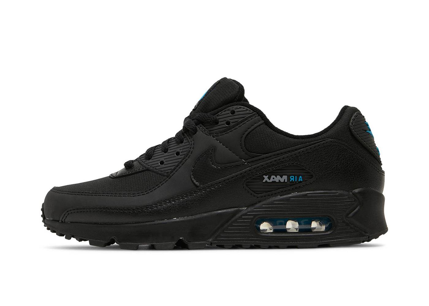 nike air max 90 black and blue