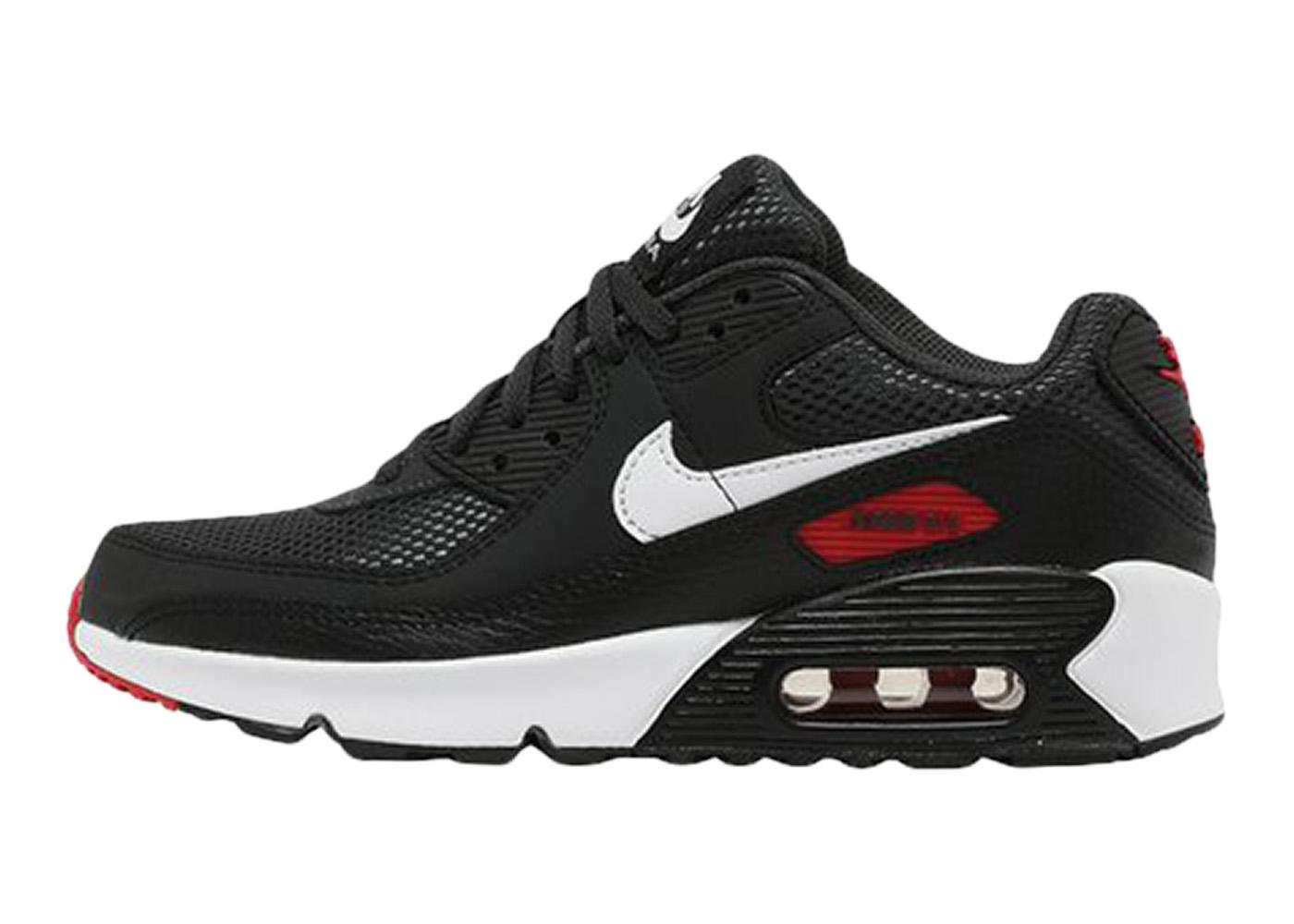 nike air max 90 black red white