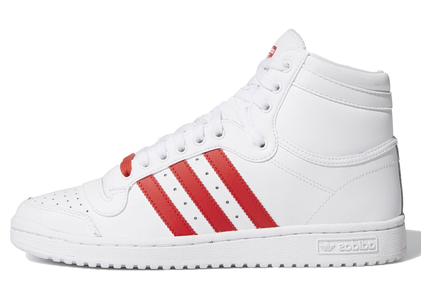 adidas Top Ten Hi Cloud White Lush Red