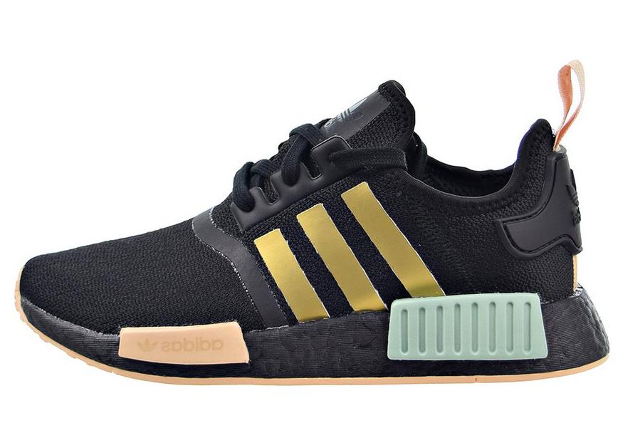 adidas NMD R1 Black Gold Metallic Halo 