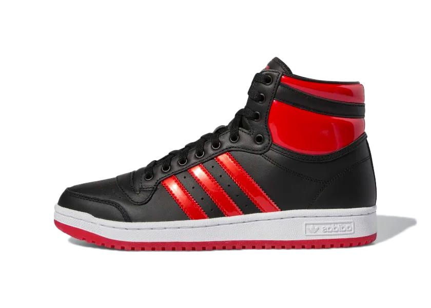 adidas Top Ten Hi Core Black Vivid Red Patent