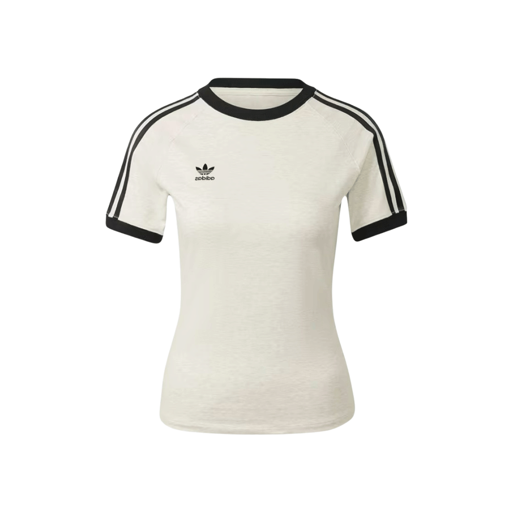 아디다스 삼선 슬림 래글런 티셔츠 화이트 멜란지 (KR 사이즈) (W) IR8104 | ADIDAS - 슈프라이즈