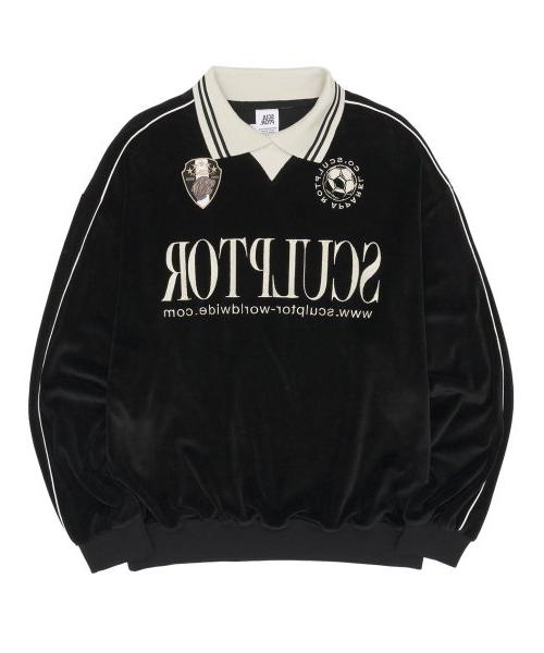 Velour Soccer Jersey Black SC22A234BK SCULPTOR 슈프라이즈