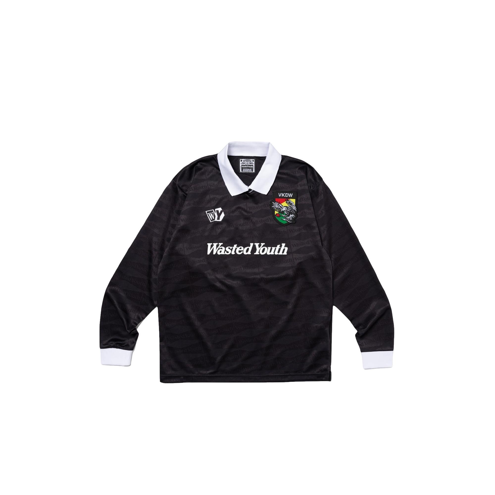 返品OK Wasted Youth Soccer Shirt ブラック 黒