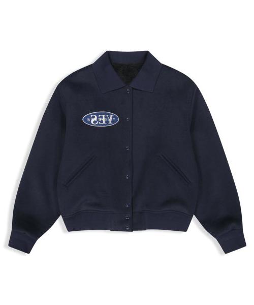 Poker Varsity Jacket Navy YS233AOWHS01NAV YESEYESEE 슈프라이즈