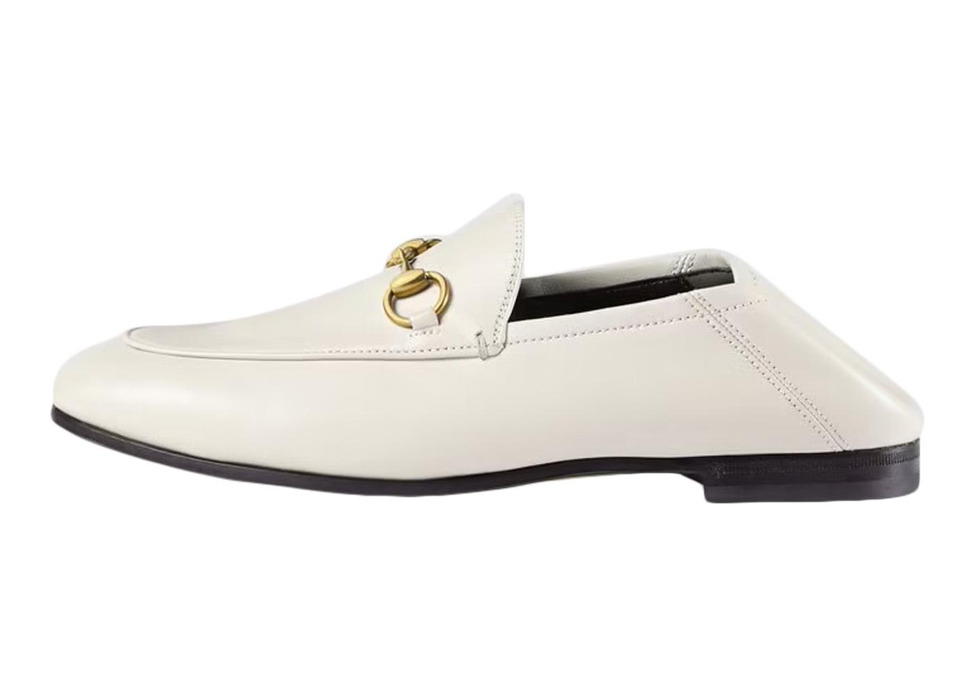 Gucci Horsebit Slip On Loafer White Leather