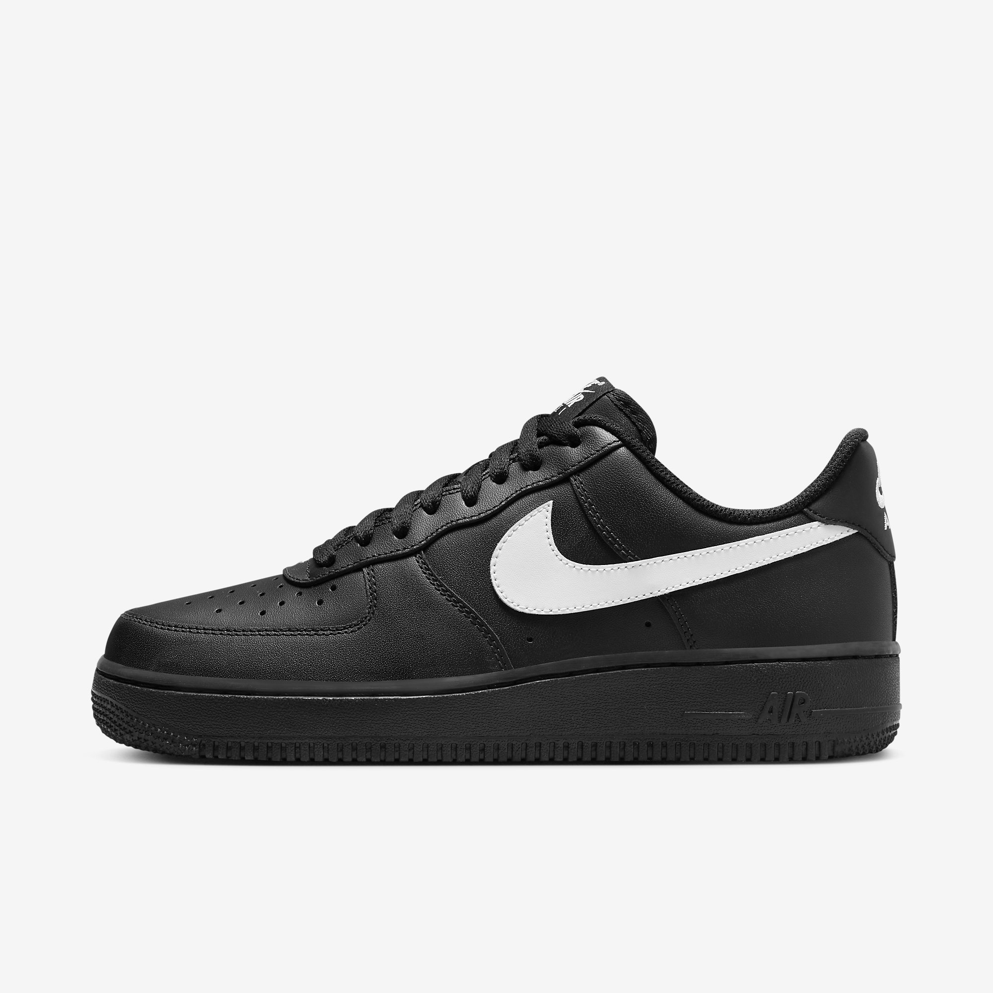nike air force 1 low black white swoosh
