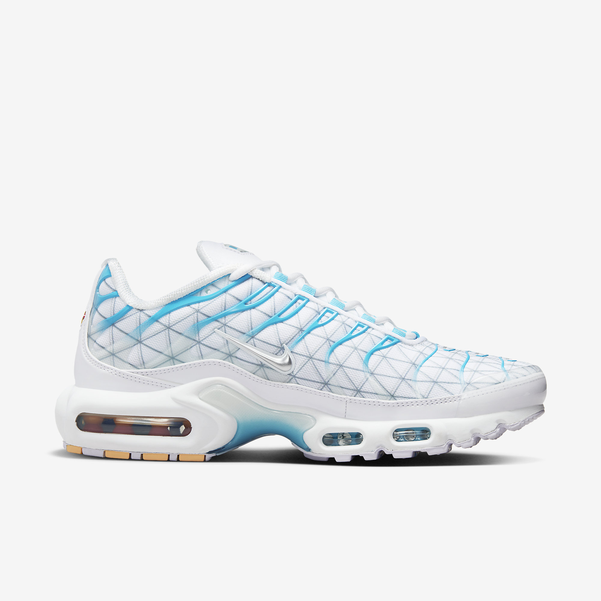 nike air max plus white metallic silver