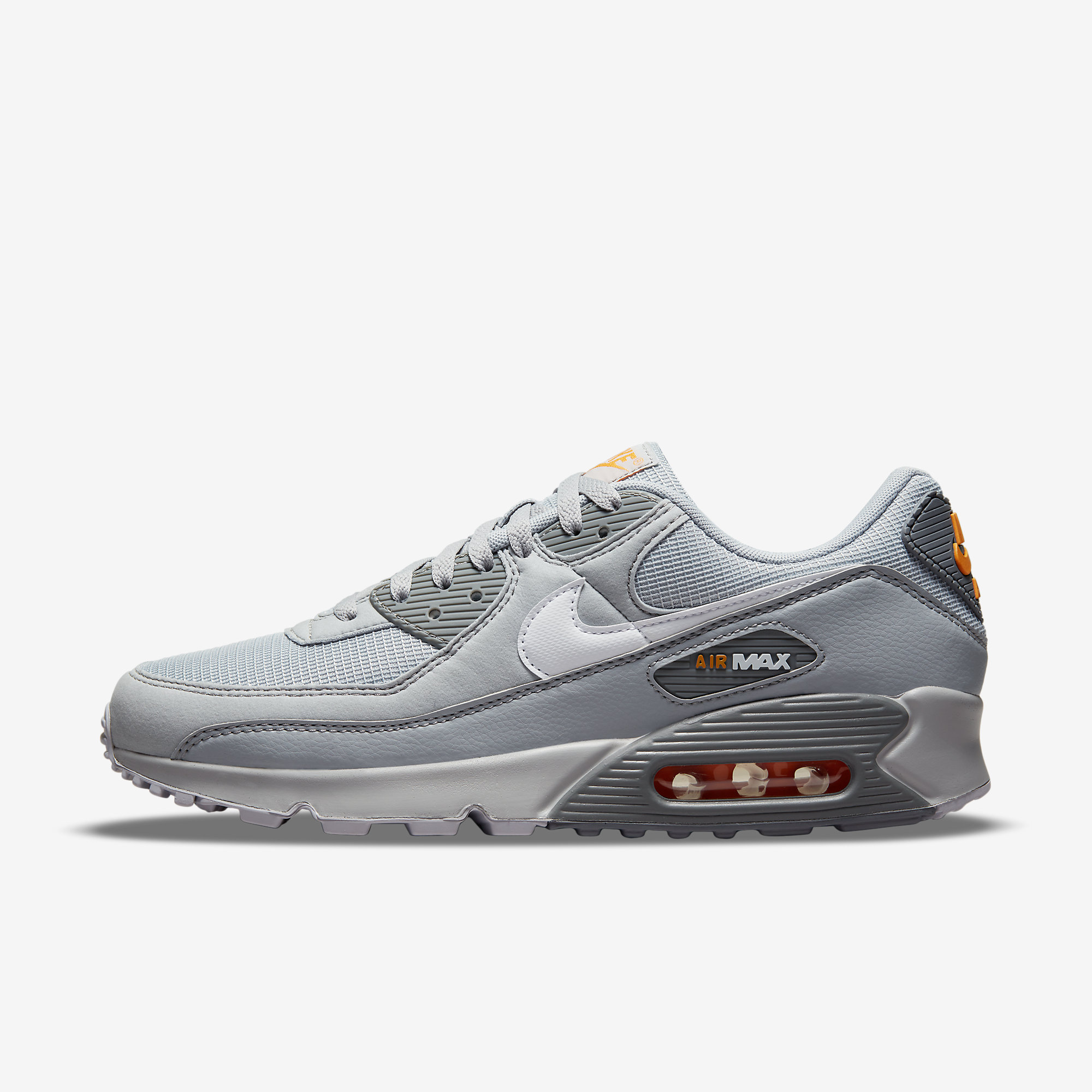 nike air max 90 orange and grey