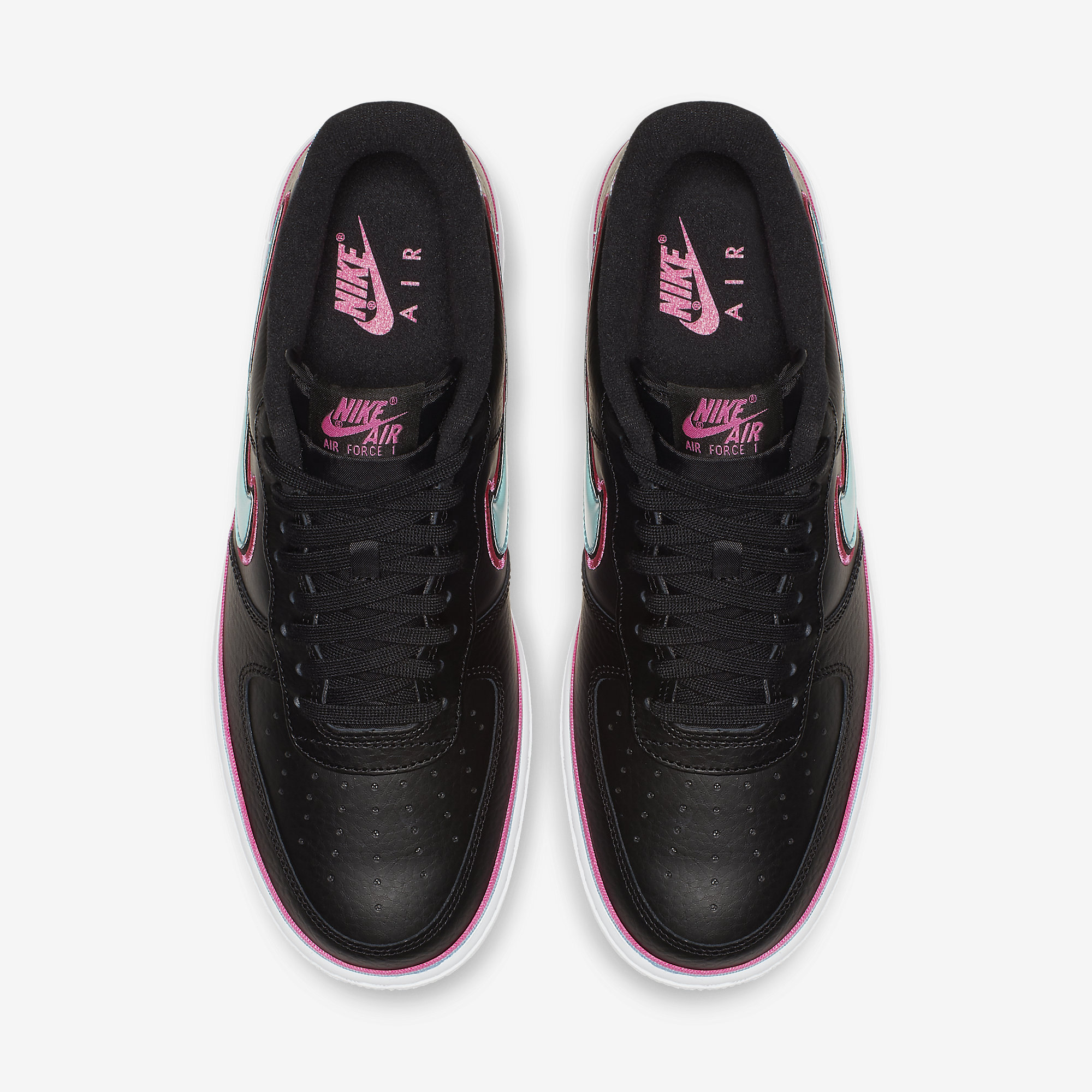 nike air force 1 low sport nba black blue gale laser fuchsia