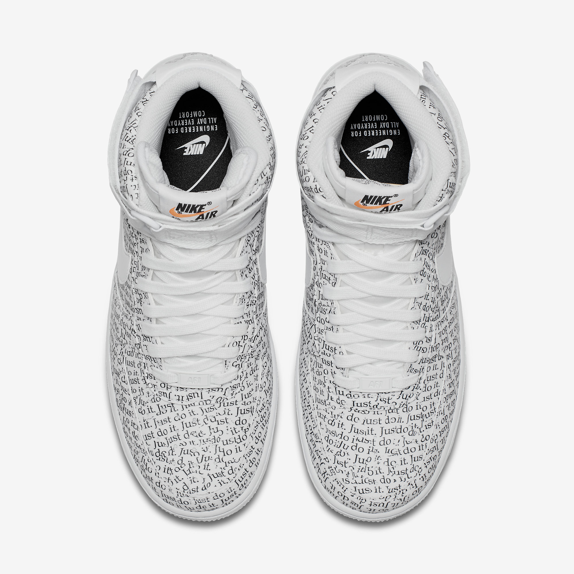 nike air force 1 high just do it white