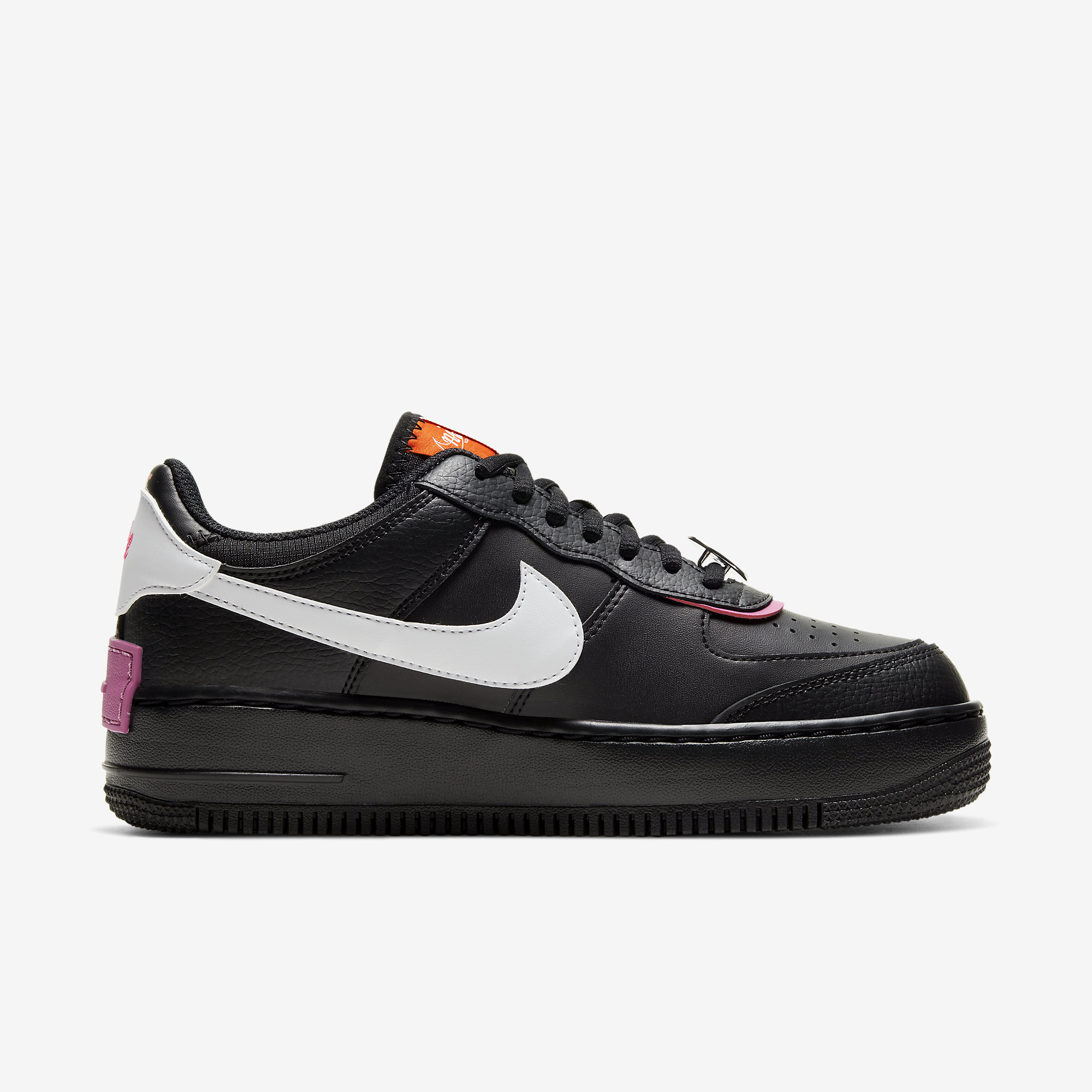 air force 1 shadow removable patches black pink