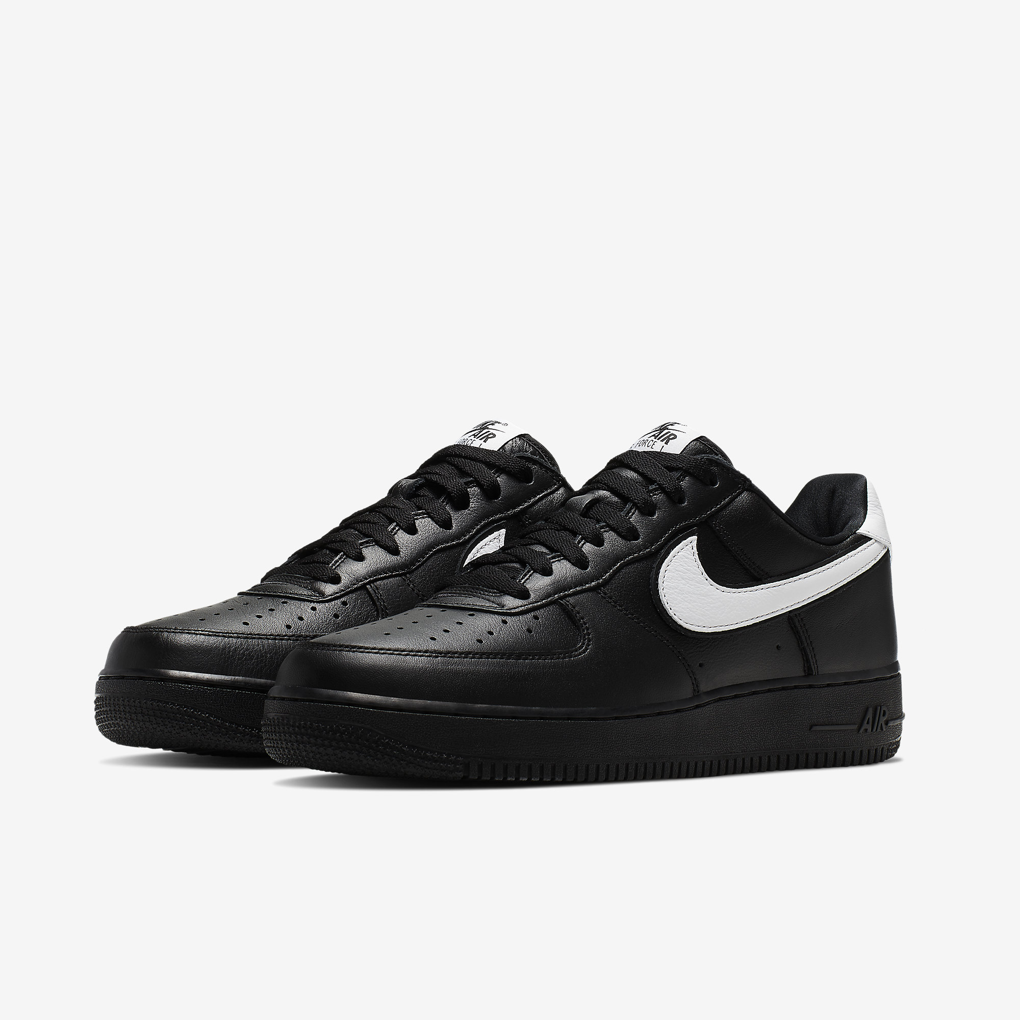 nike air force 1 low qs black white