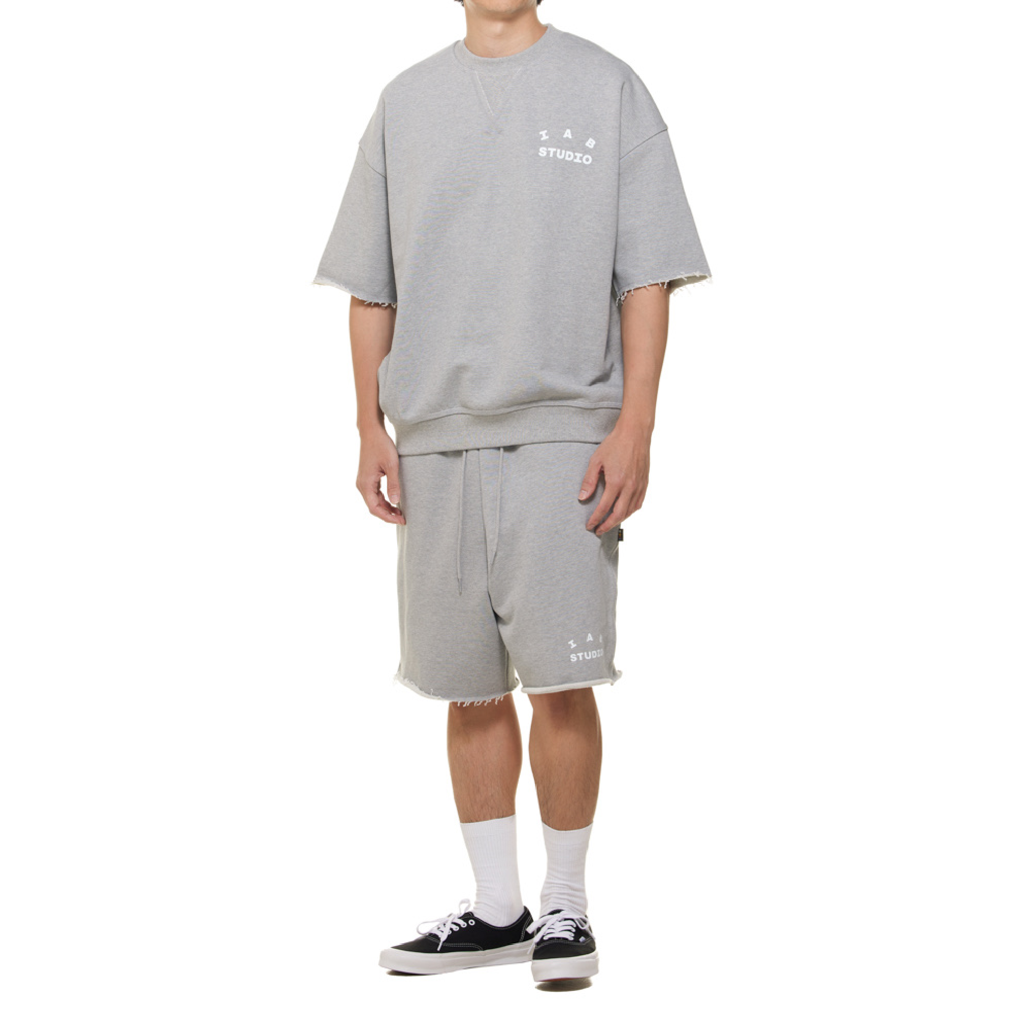 【IAB STUDIO】 Heavy Short Sleeve Sweatshirt Gray - 23FW IAB Studio Heavy Short Sleeve Sweatshirt Gray - 23FW | eBay