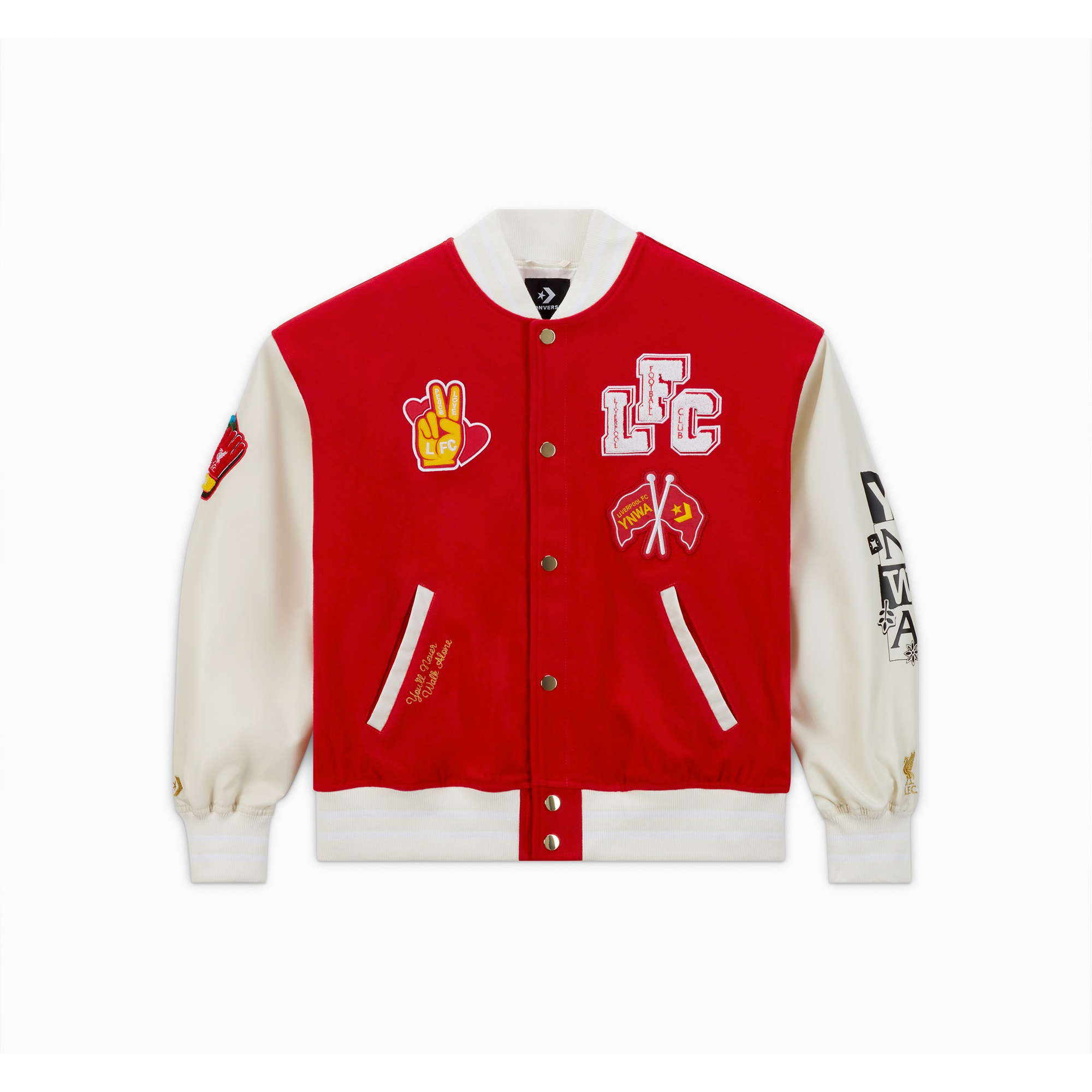 리버풀 FC x 컨버스 우븐 바시티 자켓 토마토