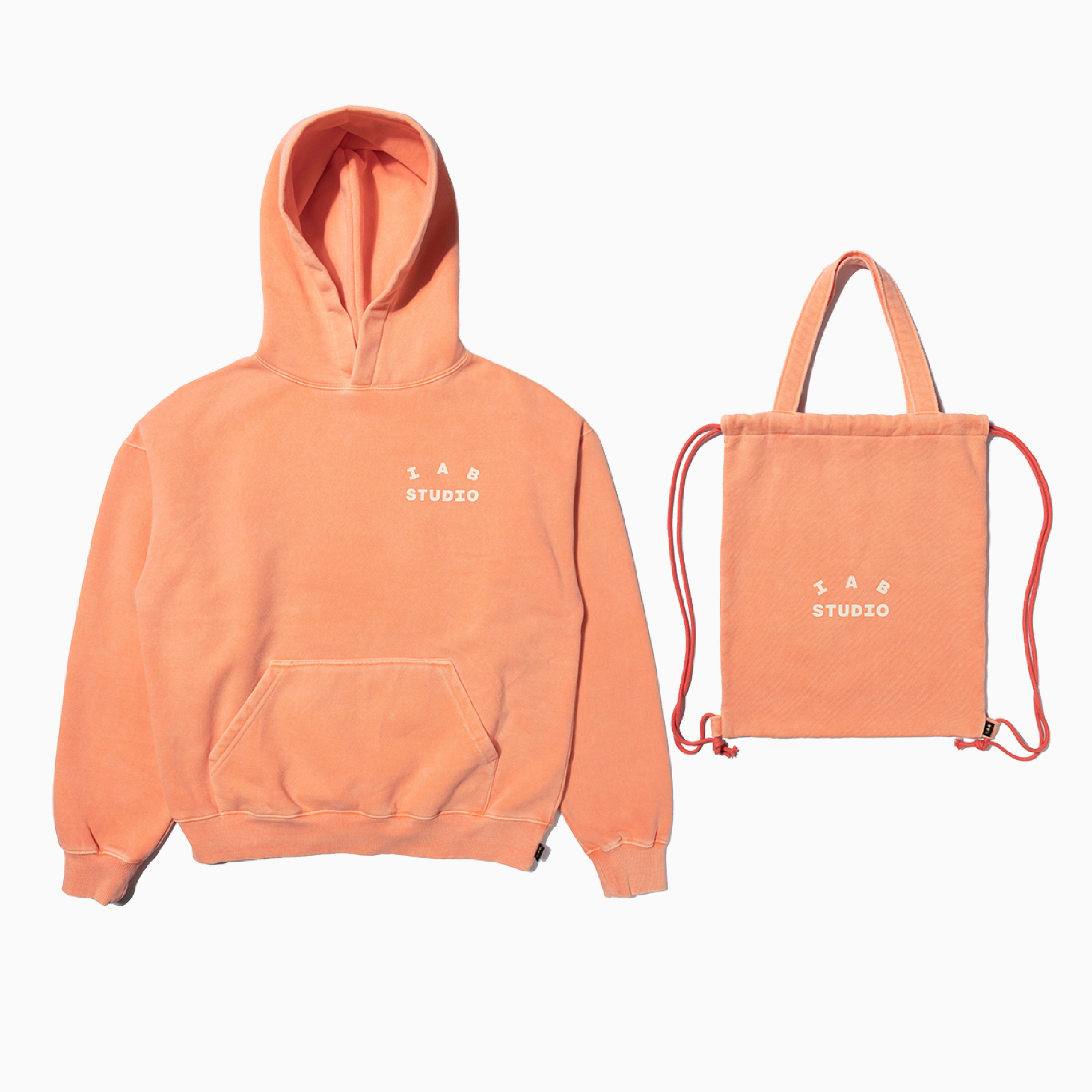 ★人気★【IAB Studio】★Pigment Hoodie & Sack Salmo.n★ ☆人気☆【IAB Studio】☆Pigment Hoodie & Sack Salmo.n